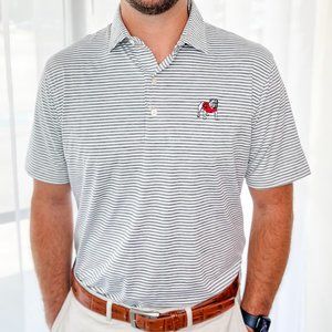 University of Georgia Johnnie-O Seymour Striped Featherweight Performance Polo